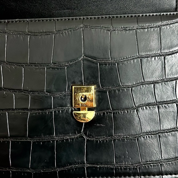 JW PEI Mini Flap Black Croc Crossbody - Picture 9 of 14